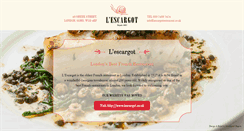 Desktop Screenshot of lescargotrestaurant.co.uk